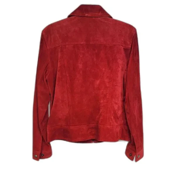 NWT Style & Co. Red Suede Jacket Size S